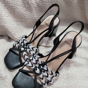 Impo Stretch Black and White Women's Sandals